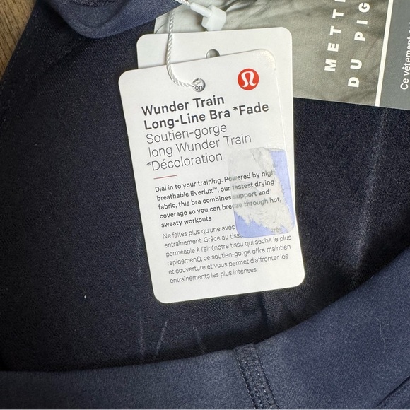 Lululemon Navy Tie-dye Wunder Train LL Sports Bra - Picture 9 of 12